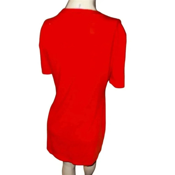 FUTURE
COLLECTIVE  Orange Knotted Cut-Out T-Shirt Dress Size M Short Sleeve - Picture 10 of 13